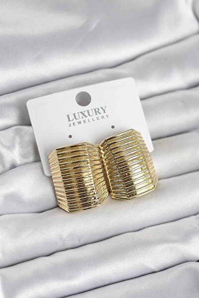 SORA GROUP Gold Color Brass Vintage Inspired Statement Earrings