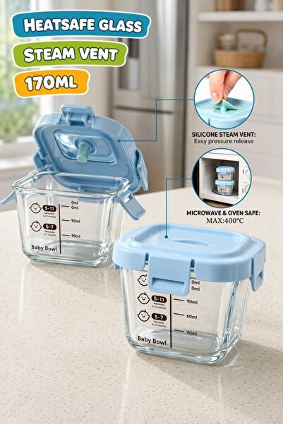Generic 4 Borosilicate Glass Leakproof Food Storage Containers Microwave Free...