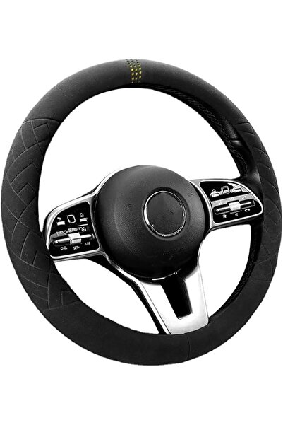 OASISGALORE Car Suede Steering Wheel Cover, Non-Slip Protector for Mercedes B...