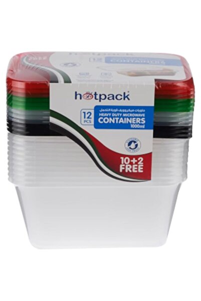 Generic National Day Microwave Container Set - 1000 ml, Multi Colour Lid, 12 ...