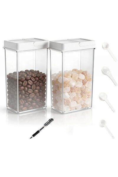 Generic Pcs Coffee Storage Container, Airtight Food Storage Canister Set for ...