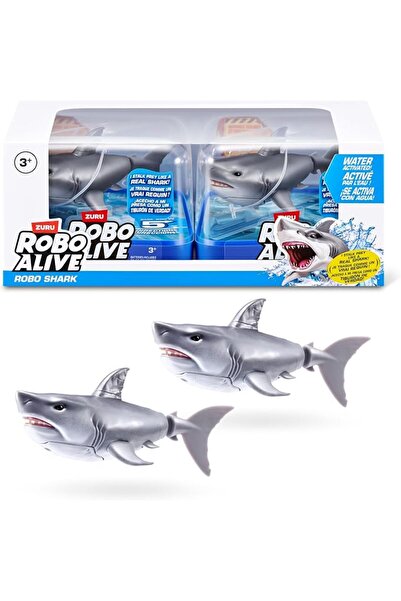 Robo Alive ZURU Water Activated Shark (White) 2 Pack - Realistic Floating Rob...