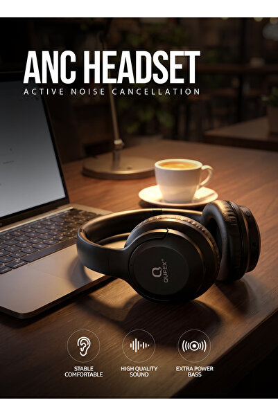 QUFEX ANC Wireless Headphones – Active Noise Cancellation, High-Quality Sound...