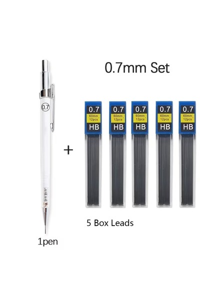 Generic Mechanical Pencils Set, 6 Pcs 0.7mm Transparent Mechanical Pencil wit...