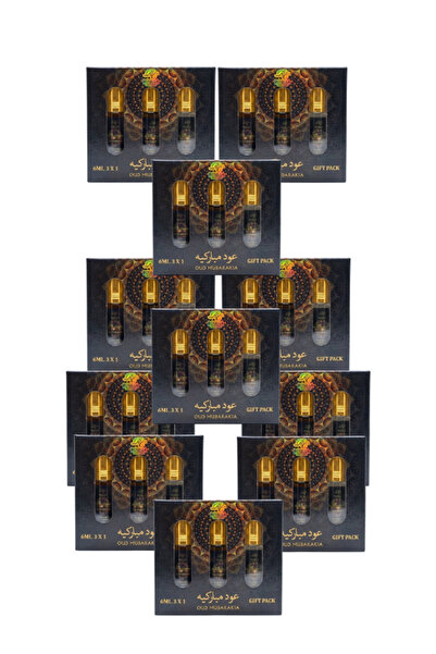 ROSELLA 11 قطعة من عطر العود المباركيا، عبوة هدايا 3 × 6 مل