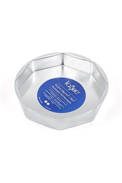 Generic Vague Aluminum Ribbed Cake Pot with Edge, 26 cm x 1 mm Size, Silver