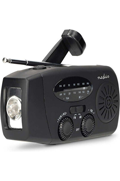Nedis RDFMCR2000BK Φορητό Ραδιόφωνο Ηλιακό με USB Μαύρο