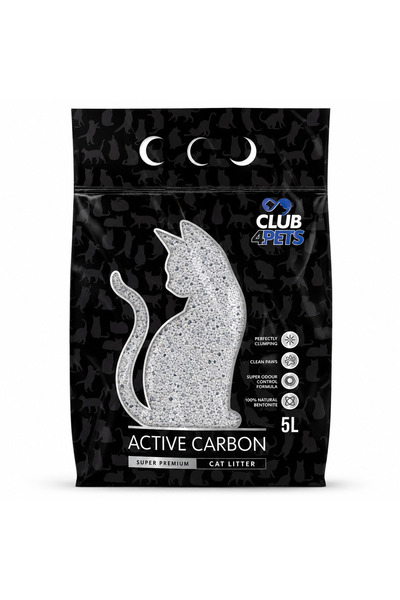 CLUB4PETS Active Carbon Hygienic Clumping Bentonite Cat Litter, Odor Control,...