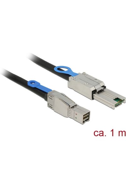 DELOCK Καλώδιο Mini SAS SFF 8088 De83734 SAS - Mini SAS 100εκ. Μαύρο