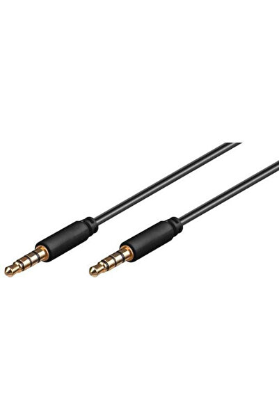 MicroConnect Καλώδιο Jack 3.5mm - Αρσενικό σε Αρσενικό, Μαύρο, 1.5μ, με επιχρ...