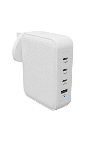 Hyper Ασύρματος φορτιστής με 3 θύρες εξόδου USB-A και USB-C 145W Λευκός