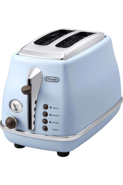 De'Longhi Icona Vintage Τοστιέρα 2 Θέσεων 900W Μπλε