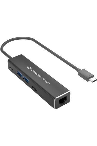 CONCEPTRONIC Διανομέας USB 4 Θυρών USB 3.2 με σύνδεση USB-C Γκρι Κωδικός: ABB...
