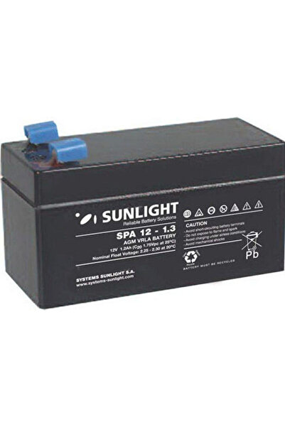 Sunlight Μπαταρία UPS SPA 12-1.3 με χωρητικότητα 1.3Ah και τάση 12V, 1 τεμάχιο
