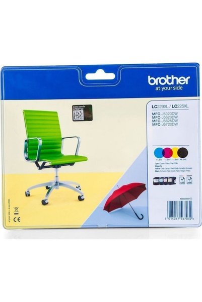 Brother LC229XL Γνήσιο Πακέτο 4 Τεμαχίων Μελάνια Εκτυπωτών InkJet Κίτρινο / Κ...