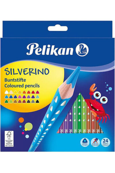 Pelikan Σετ Χρωματιστών Μολυβιών Silverino, Συσκευασία 1 τεμαχίου