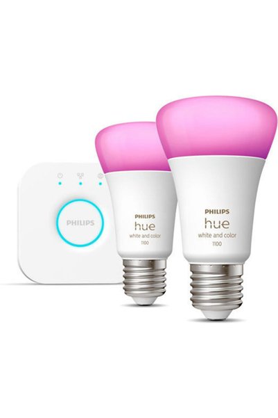 Philips Έξυπνες λάμπες LED 9W για ντουί E27 και σχήμα A60 RGBW 806lm Ρυθμιζόμ...