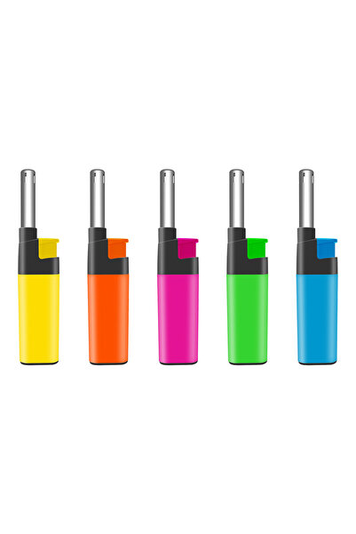 Alista Home Gas lighter - rechargeable - multiple colors - 12 cm - 25 pieces ...