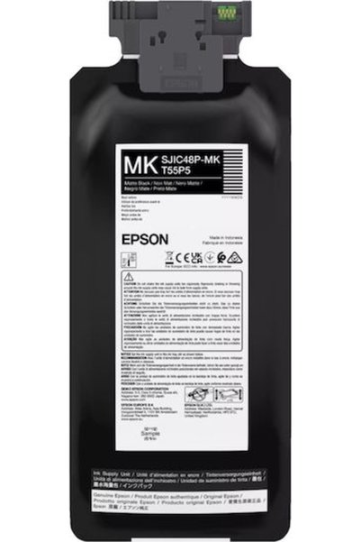 EPSON SJIC48P-MK Γνήσιο Μελάνι Εκτυπωτή InkJet Μαύρο Ματ (C13T55P540)