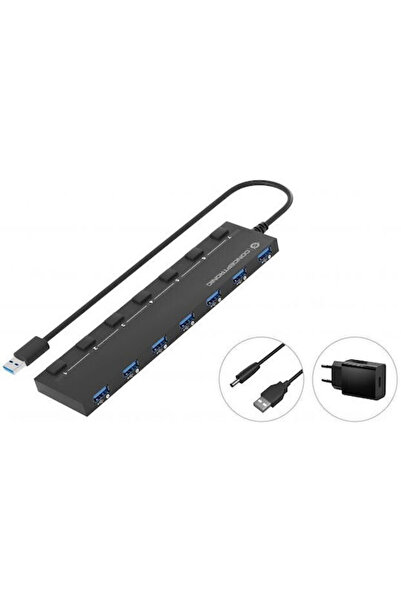 CONCEPTRONIC Διανομέας USB 7 Θυρών USB 3.0 με σύνδεση USB-A Κωδικός: HUBBIES19BP