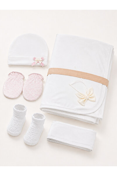 Baby Gift Newborn Baby Set 5 Pieces Baby Romper + Baby Headband + Baby Bib + ...