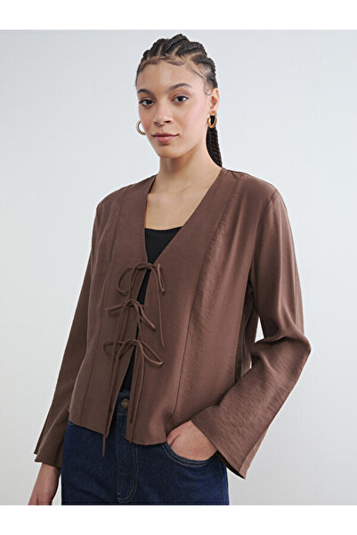 LC Waikiki Quality Pieces from Çelebi Store V Planting Tie-Up Blouse