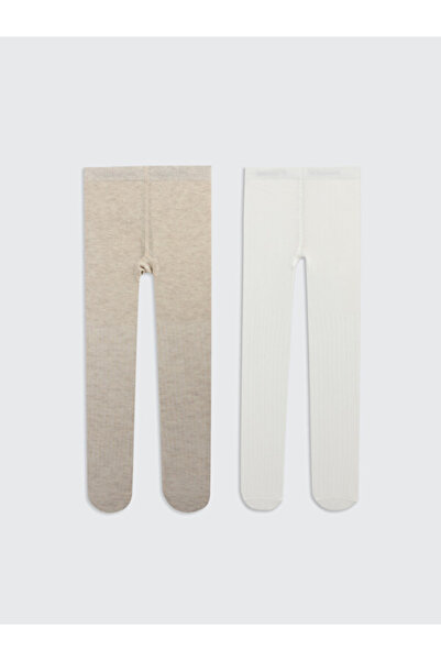 LC Waikiki Quality Pieces from Çelebi Store Baby Girl Pantyhose 2-Pack