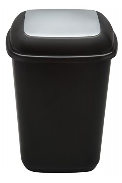 PLAFOR Selective Recycling Plastic Bin, 90L Capacity, Quatro - Black With Gre...