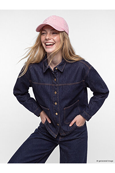 LC Waikiki Quality Pieces from Çelebi Store Shirt Roba Collar Women's Jean Ja...