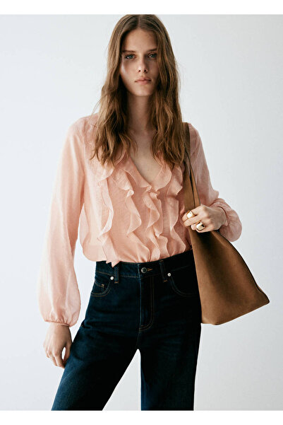 MANGO Woman Volanlı liyosel bluz