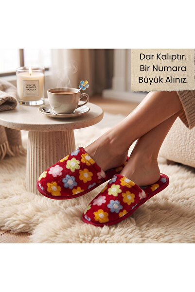 AYLASYA Kadın Kışlık-Misafir-Çeyizlik Yumuşak Süngerli Taban Ev Terliği