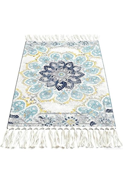 GENERAL Tassel Carpet, Small Area Rug for Sofa, Washable Boho Entry Rug for B...