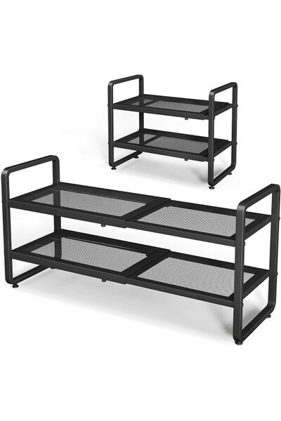 ALMEKAQUZ Shoe Rack - Expandable Shoe Organizer for Closet, Adjustable Metal ...