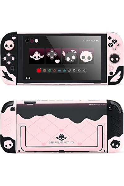 GeekShare Protective Case Set Compatible with switch 2, PC Back Plate with Si...