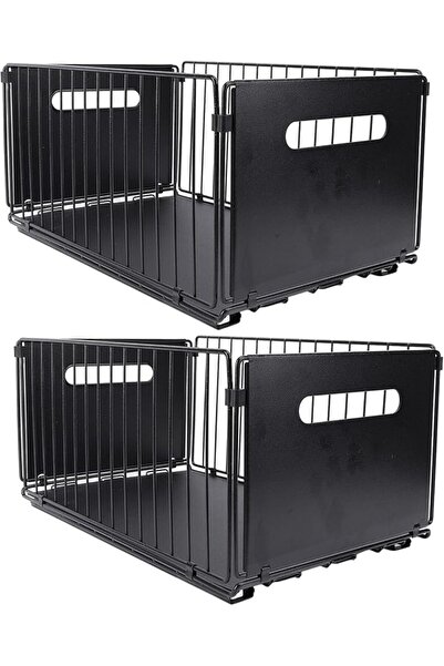 GENERAL 2PCS Pull Out Cabinet Organizer, Metal Storage Rack, Multifunctional ...