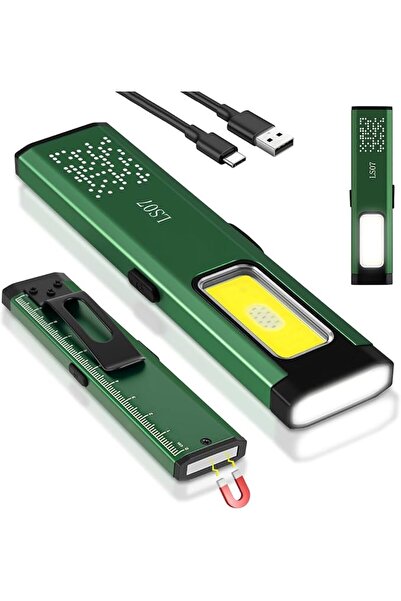 TERRIFI Flat EDC Torch, USB C Rechargeable Mini Flashlight, COB Work Light Ul...