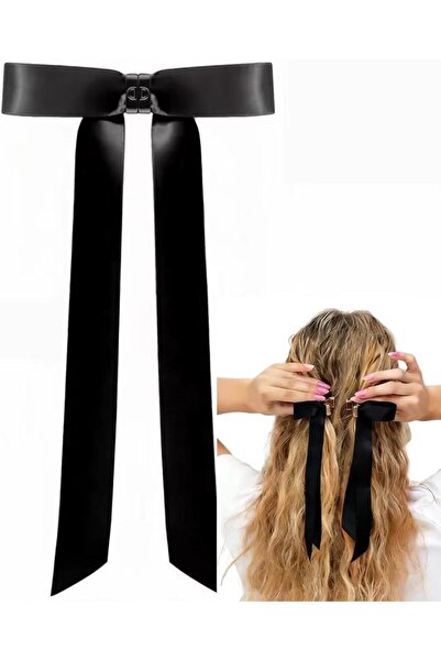 Generic Ballet Style Magnetic Bow Hair Clip, Detachable Satin Ribbon Hair Acc...