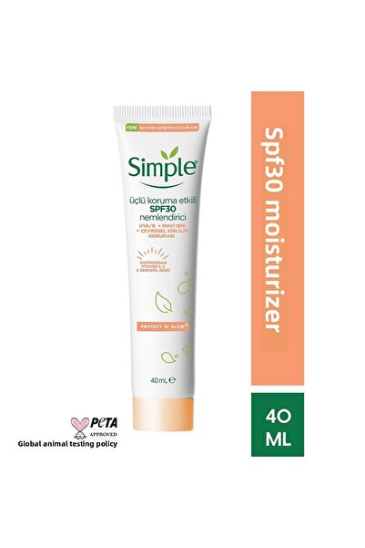 Simple Protect 'n' Glow 40ml Spf30 - Triple Protection Effect Moisturizer for...