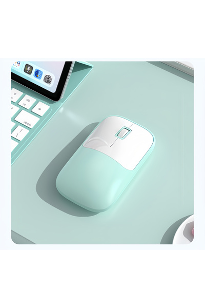JOYUNIQ ماوس لاسلكي قابل لإعادة الشحن، ماوس صامت ثنائي الوضع 2.4G وبلوتوث، ماوس كمبيوتر نحيف مريح قابل لإعادة الشحن عبر USB-C، ماوس محمول بدقة 1200 نقطة في البوصة للابتوب، سطح المكتب، الأجهزة اللوحية، ويندوز، ماك أو إس.