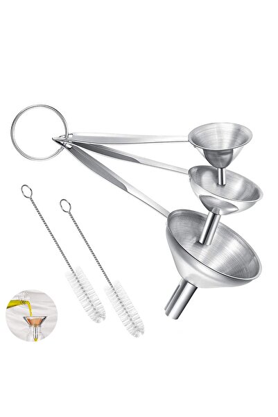 Arabest 3-Piece Kitchen Funnel Set,Stainless Steel,Food Grade,for Seasonings,...