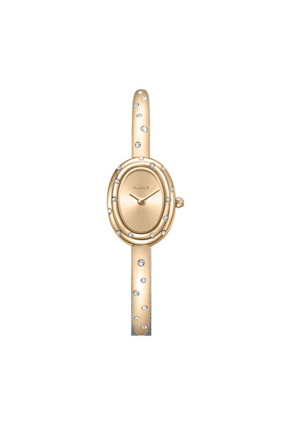 Burker Damenuhr Diana Petite Dalmatian Gold mit Zirkonia-Kristallen
