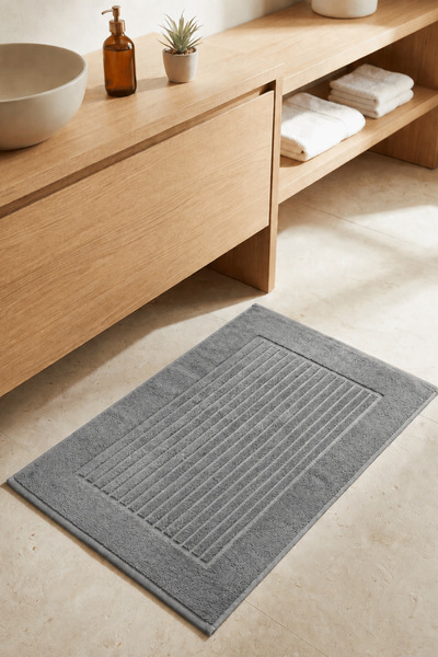 Menderes Home La Notte Solid Color 50X70 Towel Mat Anthracite