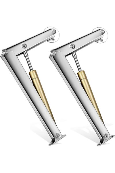 Aputue Lid Stay Hinges, 2 PCS 150N Heavy Duty Gas Struts, Soft Close Safety C...