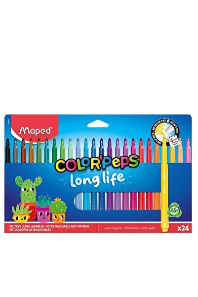 Maped Carioca Color Peps, Long Life 2.0, 24 culori/set