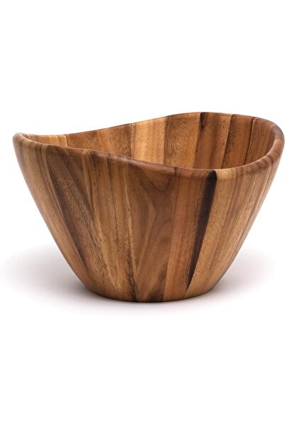Lipper International Acacia Wave Serving Bowl for Fruits or Salads, Large, 12...