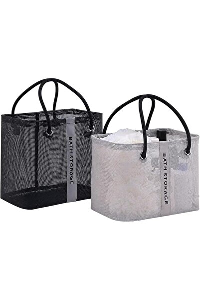 Tazweeq 2 Pack Mesh Shower Caddy, Portable Bathroom Organizer with Handle, Wa...