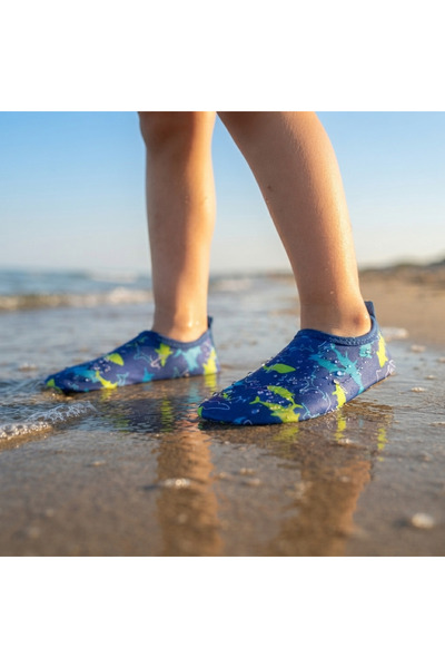 Deniz ve Havuz Ayakkabısı Kaydırmaz Aqua Shoes Hızlı Kuruyan Plaj Su Ayakkabısı Desenli