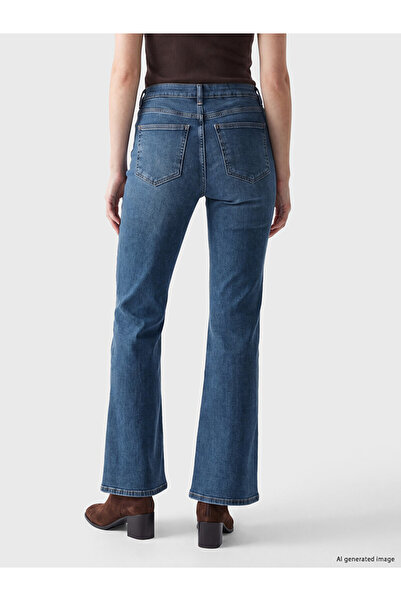 LC Waikiki LCW Jeans İndigo Flare Kadın Jean Pantolon