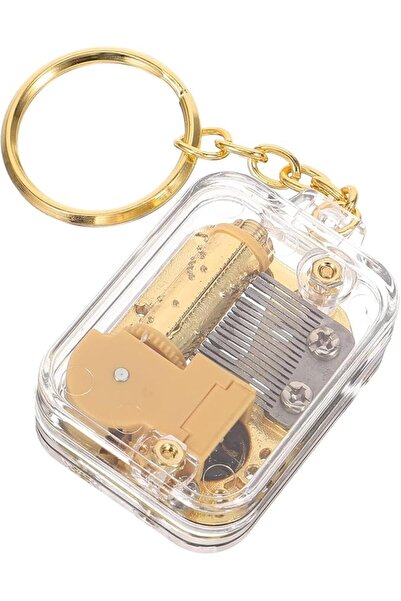 Aputue Music Box Keychain, Miniature Hand Crank Device Toy Instrument, Portab...