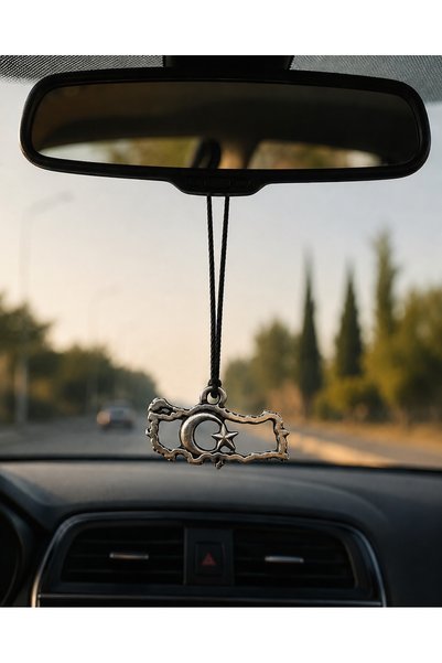 HER ŞEY NOTA www.herseynota.com Car Rearview Mirror Ornament with Moon, Star ...
